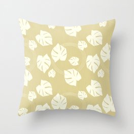 Fancy Monstera Throw Pillow