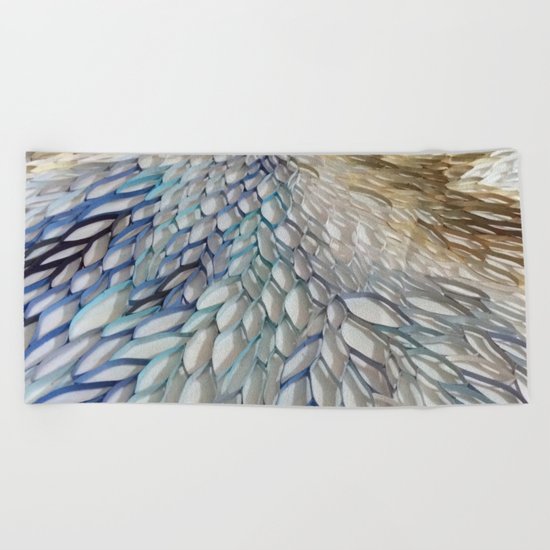 Movement in Blue Beach Towel
