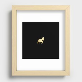 French Bulldog Gold Recessed Framed Print