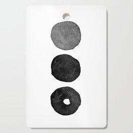 Circles and dots in watercolor - Black Cutting Board