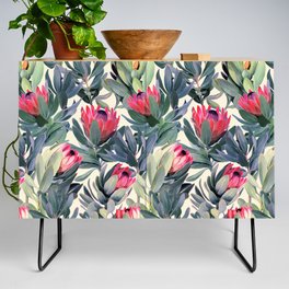 Painted Protea Pattern Credenza