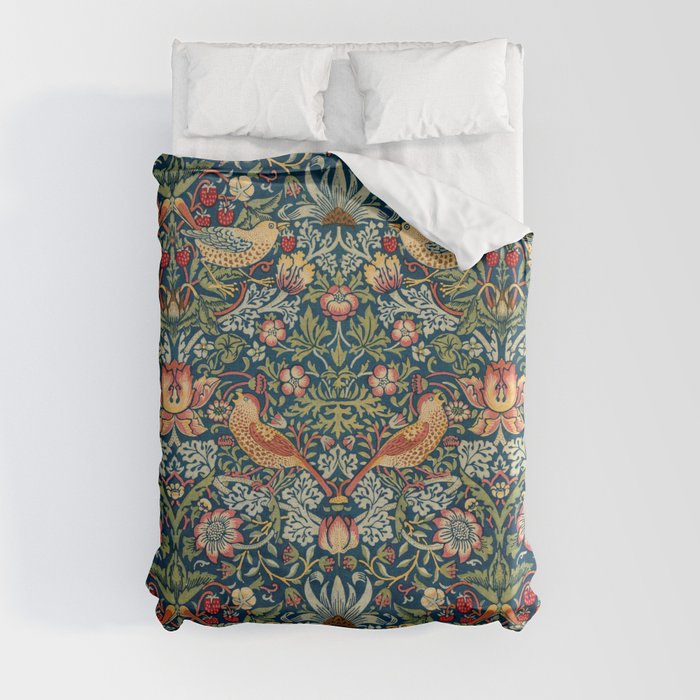 Strawberry Thief, 1883 by William Morris Duvet Cover
