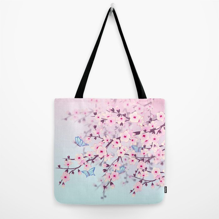 Travel Tote Bag - Japanese Cherry Blossoms & Mt. Fuji - SierrasFavorite