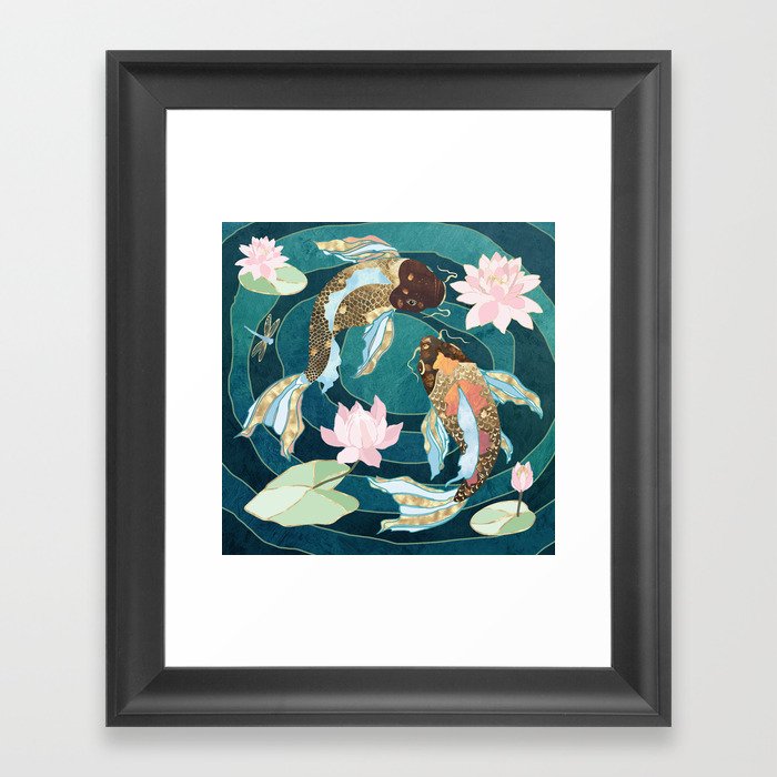 Metallic Koi III Framed Art Print