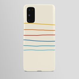 Bright Classic Abstract Minimal 70s Rainbow Retro Summer Style Stripes #1 Android Case