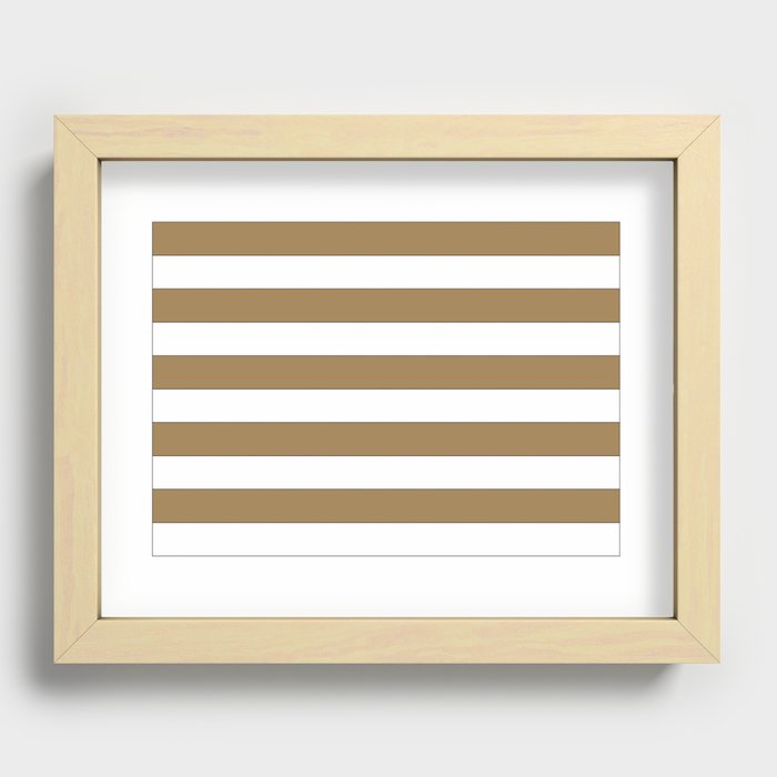 Thick brown lines Recessed Framed Print
