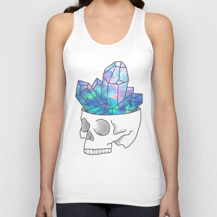 Crystal Skull Magical Witch Grunge Pastel Goth Print Tank Top