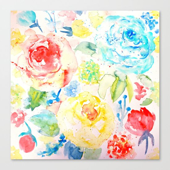 Abstract Flowers 06 Canvas Print