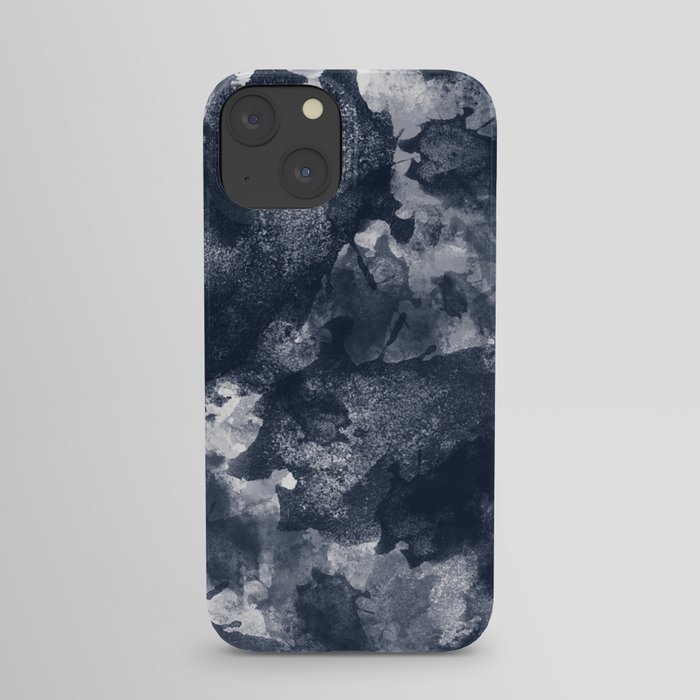 Abstract Navy Watercolor iPhone Case