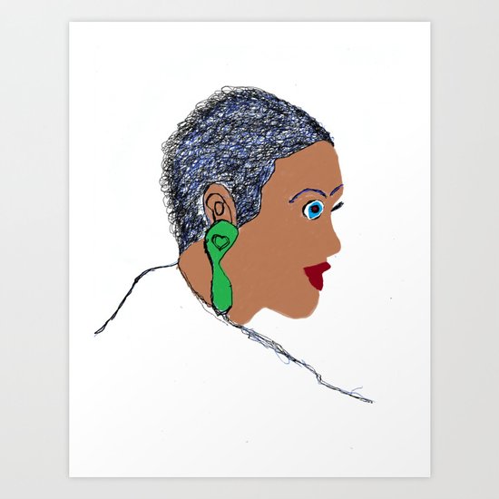 Short Hair Naturally Curly Hair Style Black Women Paint Drawing Art Print By Ellenbooker Society6,Anime Boy Reference Eyes