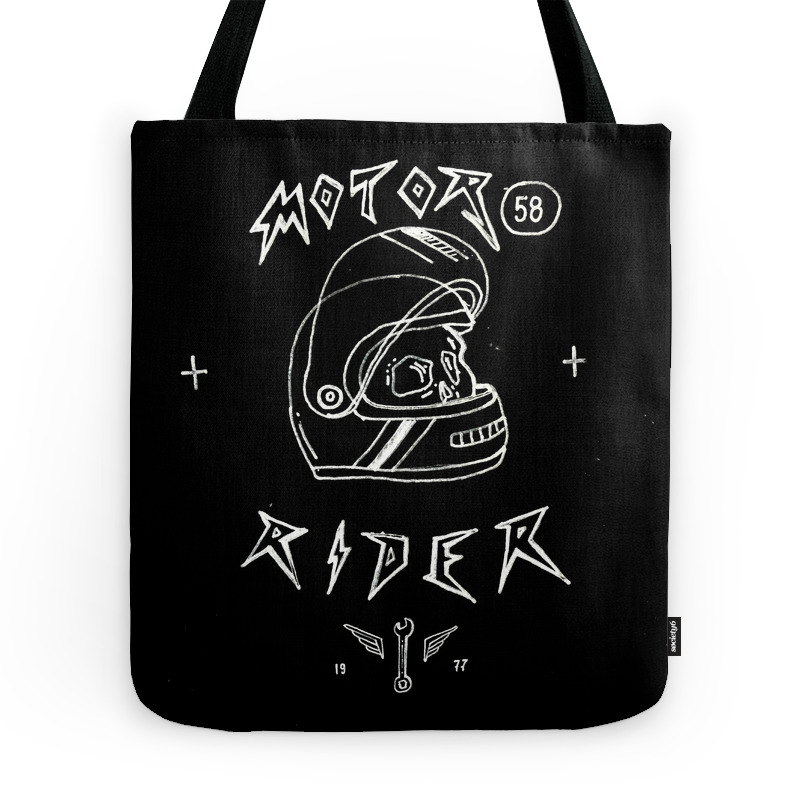 Motor Rider Tote Bag by leotezcucano