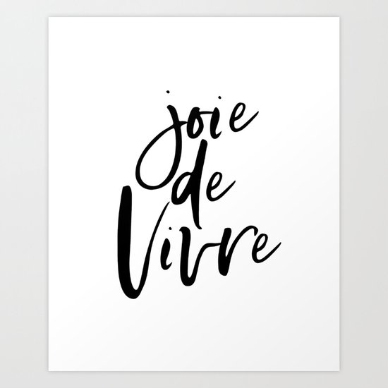 Colorful Joie De Vivre Poster Instant Download French Motivational Typographic Wall Art Printable Digital Print Home Decor