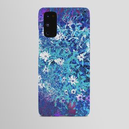 electric blue floral Android Case