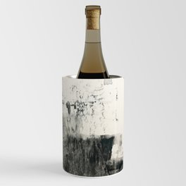 Peace and Quiet [1]: a pretty, minimal abstract piece in gray and peach by Alyssa Hamilton Art Wine Chiller