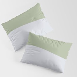Zen Hill - Minimalist Color Block in Sage Green and Silver Gray Pillow Sham