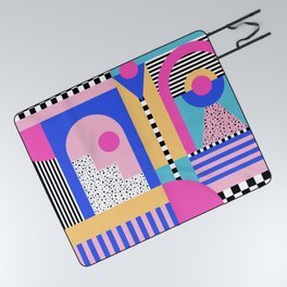 Memphis pattern 96 - 80s / 90s Retro Picnic Blanket