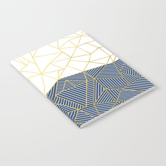 Ab Half and Half Navy Gold Notebook