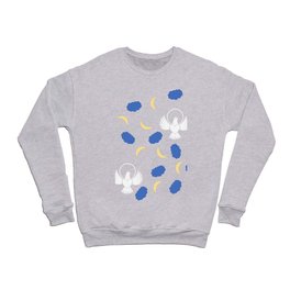 Dove With Halo Clouds and Moons Crewneck Sweatshirt