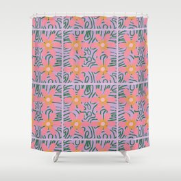 Psychedelic Daisies Shower Curtain