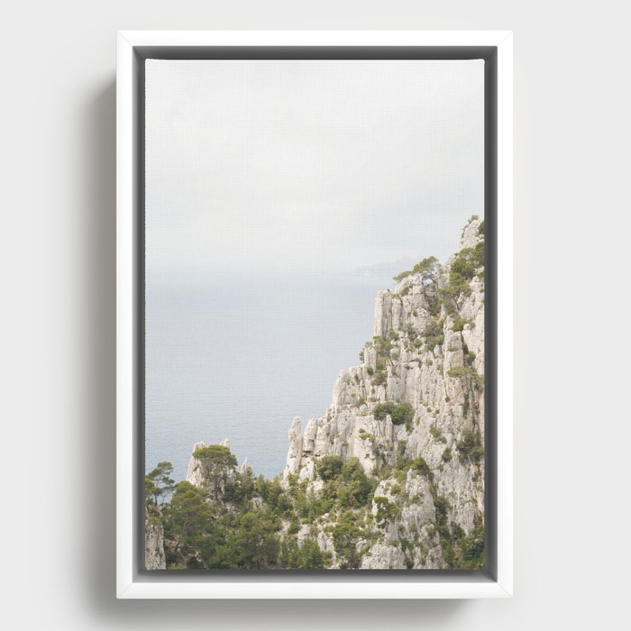 Calanques National Park in France | Rocky Landscape on a Moody Summer Day Art Print | Europe Travel Photography Framed Canvas