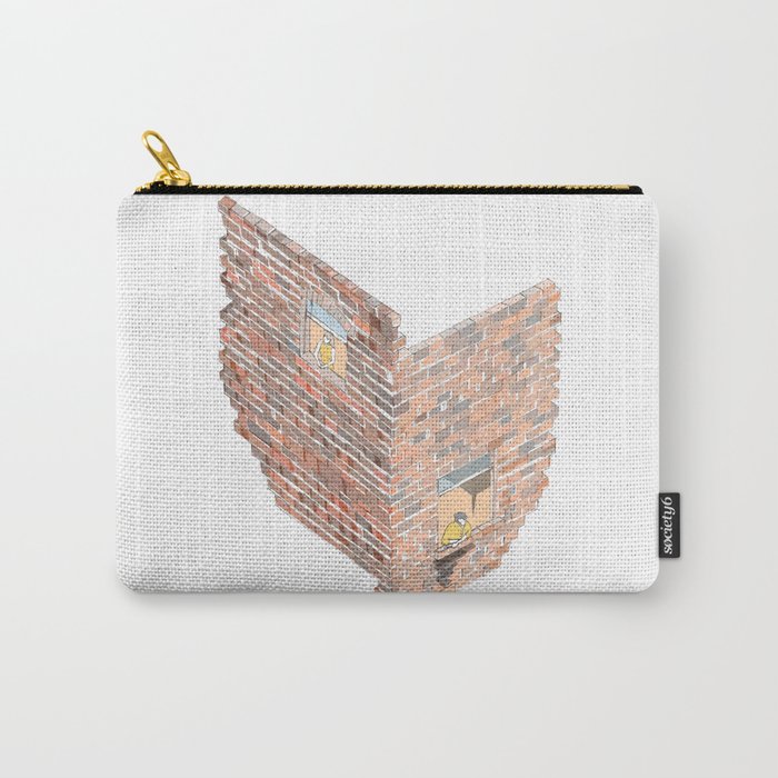2 dimensions of separation - brick neighbour lovers Carry-All Pouch