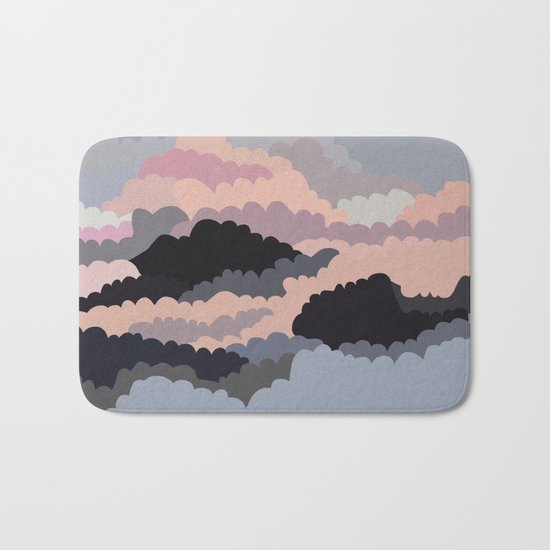Magic Sunset Clouds On The Sky Bath Mat
