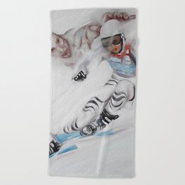 Ski Sport  Beach Towel