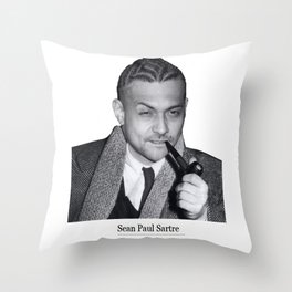 Sean Paul Sartre Throw Pillow