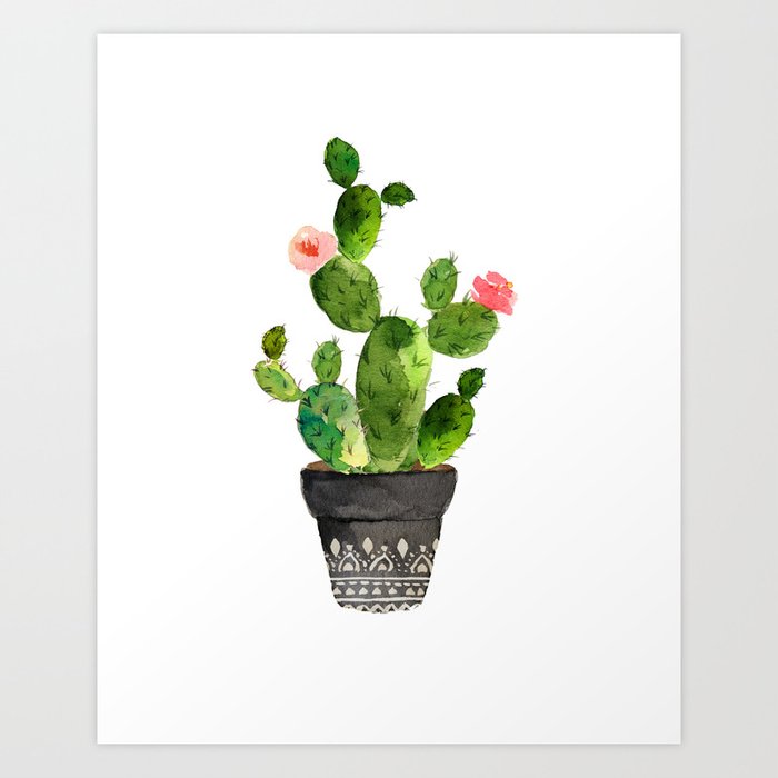 Watercolor Print-cactus