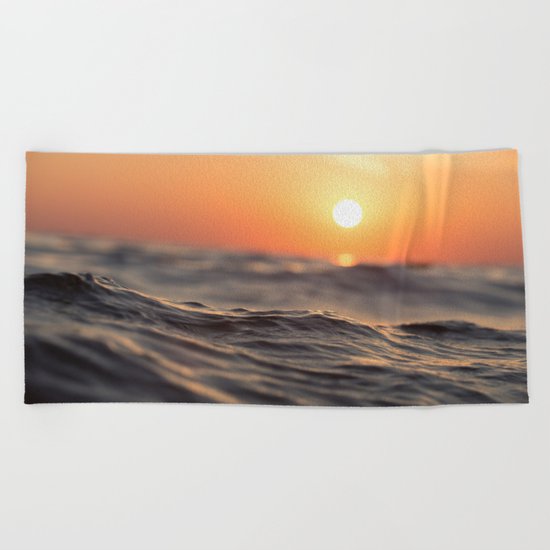 Sunset Wave Beach Towel