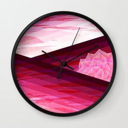 Serene Contemporary Flower Design Wall Clock | Flowerslovers, Ombrepink, Zen, Lines, Pinkflower, Flowerdesign, Colorpink, Ombre, Monochrome, Graphicdesign 