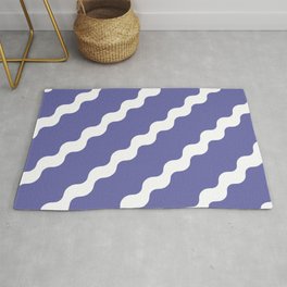 Squiggles - Very Peri Pantone Colour Of The Year Pattern Area & Throw Rug