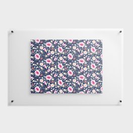 Pink peonies watercolor floral botanicals | Zaylee Raine Collection Floating Acrylic Print