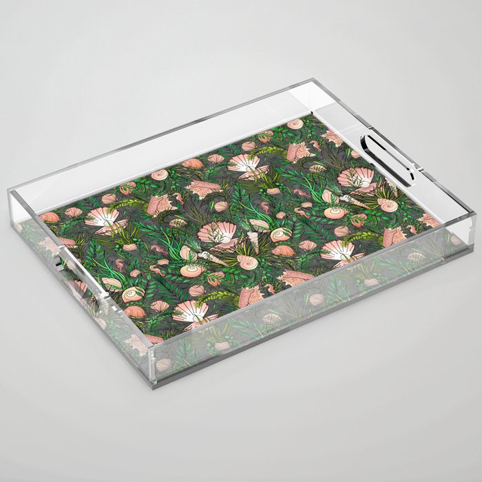 Seashell Garden Acrylic Tray