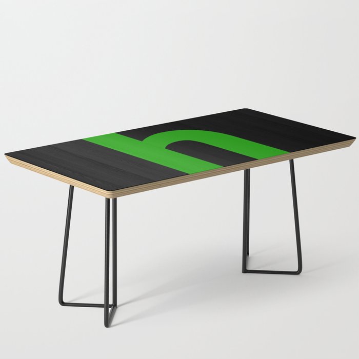 letter H (Green & Black) Coffee Table