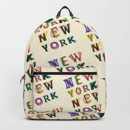 New York New York Backpack | Graphicdesign, Maga, Colorful, Ny, Amerika, Digital, Text, Colourful, America, Vector 