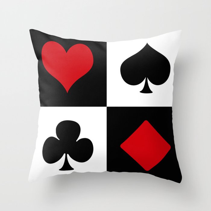 Playing card Throw Pillow