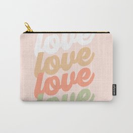 Retro Love repeat in pastels Carry-All Pouch