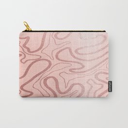Swirls And Waves Rose Gold Art Carry-All Pouch | Pasteldesigns, Pinkgradients, Pinkaesthetic, Pinklines, Pinkstripes, Blushpink, Shinypink, Preppypink, Metallicpink, Graphicdesign 