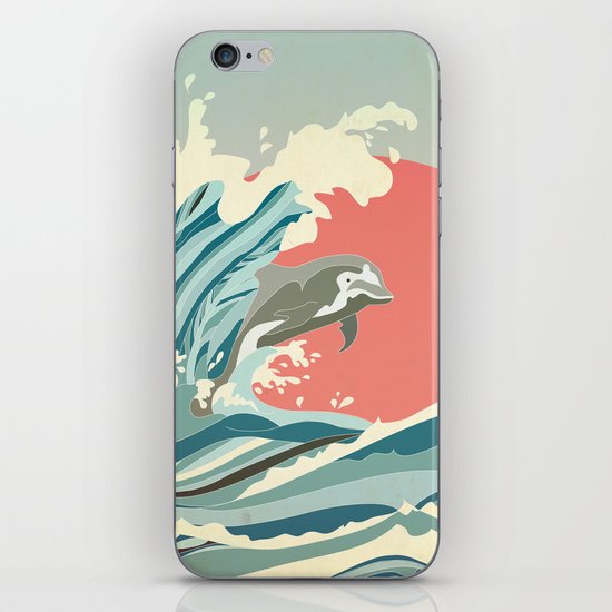 dolphin happiness iPhone & iPod Skin