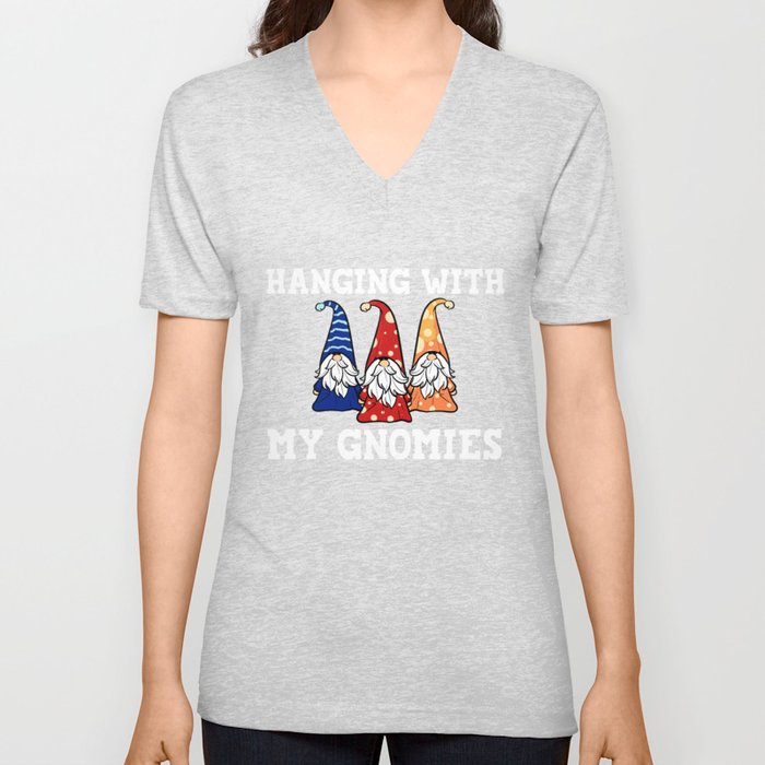 Garden Gnome Gift Gnomies Gardening V Neck T Shirt