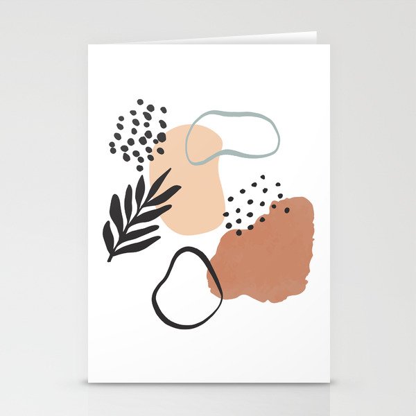 Minimalist abstract nature art shapes  Stationery Cards