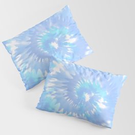 Blue Spiral Tie-Dye Pattern Pillow Sham