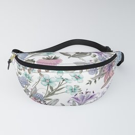 FLORAL GARDEN 11 Fanny Pack | Botanical, Nature, Paradise, Roses, Painting, Floral, Magicdreams, Vintage, Leaves, Flowers 