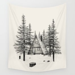 Cabin in the woods Wall Tapestry