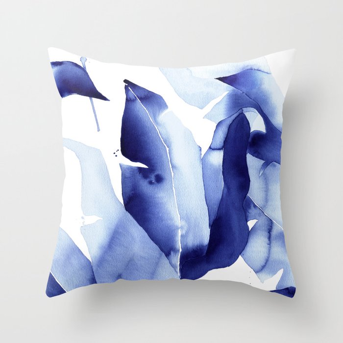 Royal Blue Palms No 2 Throw Pillow By Theaestate Society6