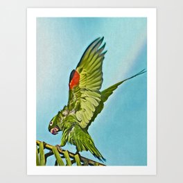 Parrot Art Art Print | Pajaro, Wings, Painting, Wing, Nature, Parrot, Maritaca, Colors, Digital, Pintura 