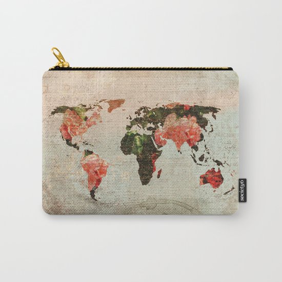 Vintage World Map Carry-All Pouch