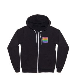  Hibiscus Rainbow Zip Hoodie