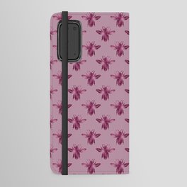 Pink Bees Pattern Android Wallet Case